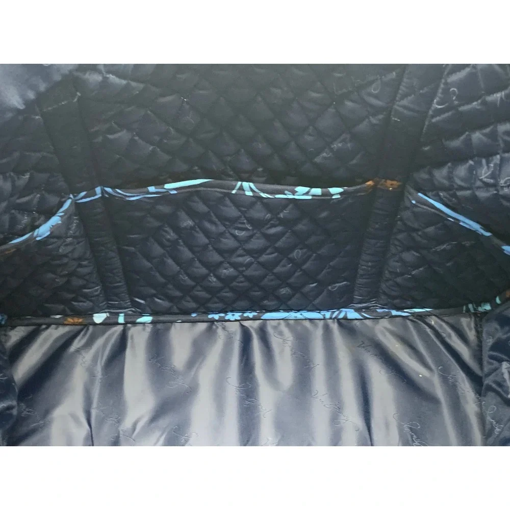 Vera Bradley Get Carried Away Tote Beach Bag Midnight Blues Quilted Retired XL